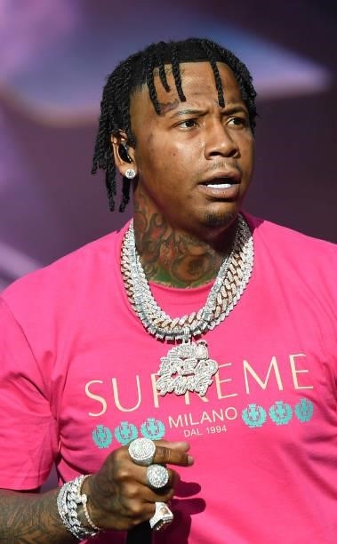 Rapper Moneybagg Yo performs onstage during Hot 107.9 Birthday Bash 25 at Center Parc Credit Union Stadium at Georgia State University on July 17,...