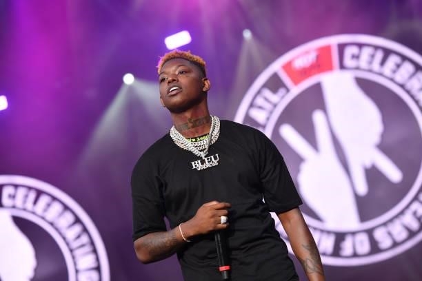 Recording artist Yung Bleu performs onstage during Hot 107.9 Birthday Bash 25 at Center Parc Credit Union Stadium at Georgia State University on July...