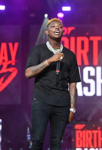 Recording artist Yung Bleu performs onstage during Hot 107.9 Birthday Bash 25 at Center Parc Credit Union Stadium at Georgia State University on July...