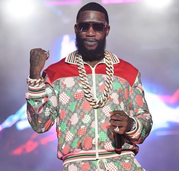 Rapper Gucci Mane performs onstage during Hot 107.9 Birthday Bash 25 at Center Parc Credit Union Stadium at Georgia State University on July 17, 2021...