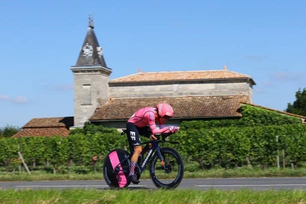 Rigoberto Urán of Colombia and Team EF Education - Nippo during the 108th Tour de France 2021, Stage 20 a 30,8km Individual Time Trial Stage from...