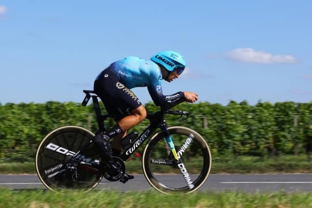 Alexey Lutsenko of Kazakhstan and Team Astana - Premier Tech during the 108th Tour de France 2021, Stage 20 a 30,8km Individual Time Trial Stage from...