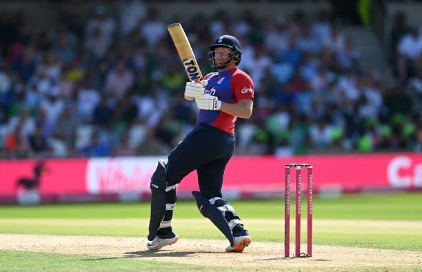 Jonathan Bairstow of England bats during the Second Vitality International T20 match between England and Pakistan at Emerald Headingley Stadium on...