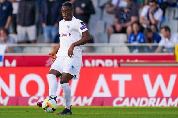 Mujaid Sadick of KRC Genk controlls the ball during the Pro League Supercup match between Club Brugge and KRC Genk at Jan Breydelstadion on July 17,...