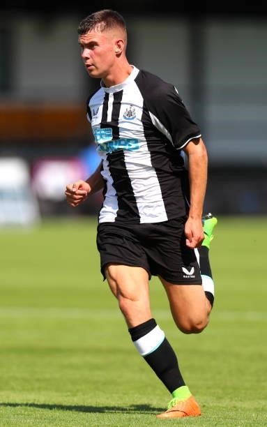 Kyle Crossley of Newcastle United during the Pre-Season Friendly between Harrogate Town vs Newcastle United on July 18, 2021 in Harrogate, England.