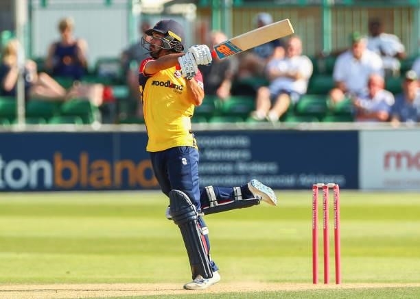 Shane Snater of Essex Eagles bats during the Vitality T20 Blast match between Essex Eagles and Middlesex at Cloudfm County Ground on July 18, 2021 in...