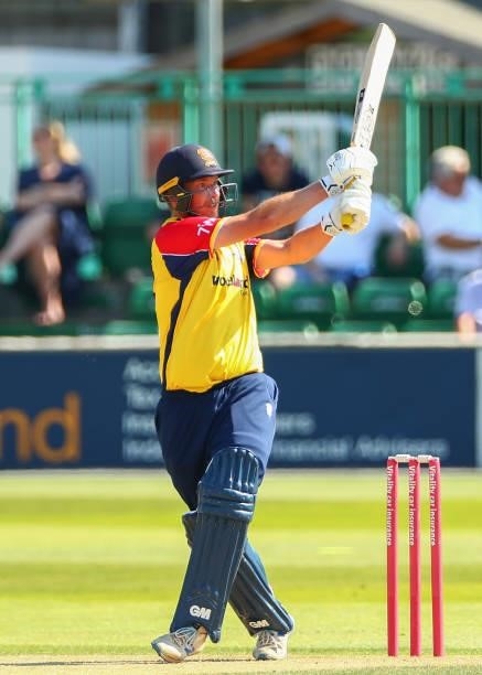 Tom Westley of Essex Eagles bats during the Vitality T20 Blast match between Essex Eagles and Middlesex at Cloudfm County Ground on July 18, 2021 in...
