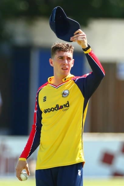 Dan Lawrence of Essex Eagles looks on during the Vitality T20 Blast match between Essex Eagles and Middlesex at Cloudfm County Ground on July 18,...