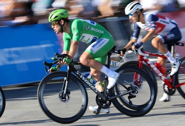 Mark Cavendish of Great Britain and Deceuninck - Quick Step during final stage 21 of the 108th Tour de France 2021, a flat stage of 108,4 km stage...