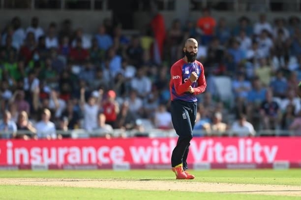 During the Second Vitality International T20 match between England and Pakistan at Emerald Headingley Stadium on July 18, 2021 in Leeds, England.