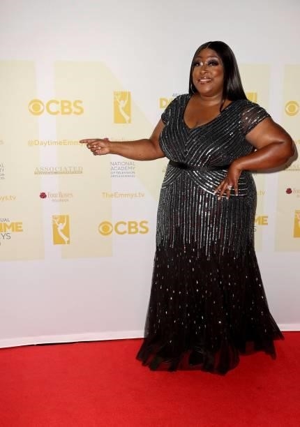 Host Loni Love attends the winners walk for the 48th Annual Daytime Emmy Awards for Lifestyle at Associated Television Int'l Studios on July 18, 2021...