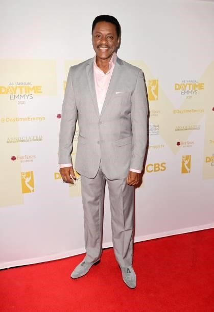 Lawrence Hilton-Jacobs attends the winners walk for the 48th Annual Daytime Emmy Awards for Lifestyle at Associated Television Int'l Studios on July...