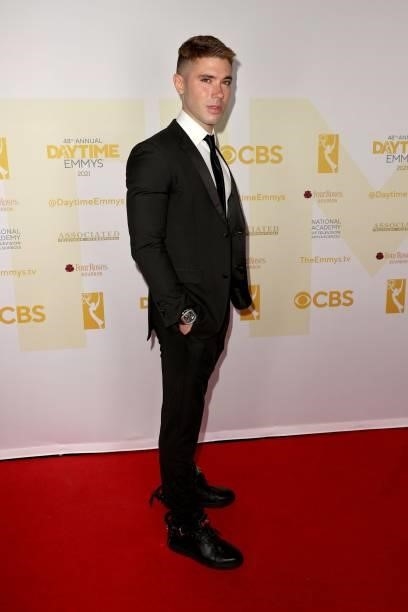Kristos Andrews attends the winners walk for the 48th Annual Daytime Emmy Awards for Lifestyle at Associated Television Int'l Studios on July 18,...