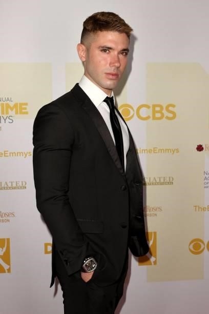 Kristos Andrews attends the winners walk for the 48th Annual Daytime Emmy Awards for Lifestyle at Associated Television Int'l Studios on July 18,...