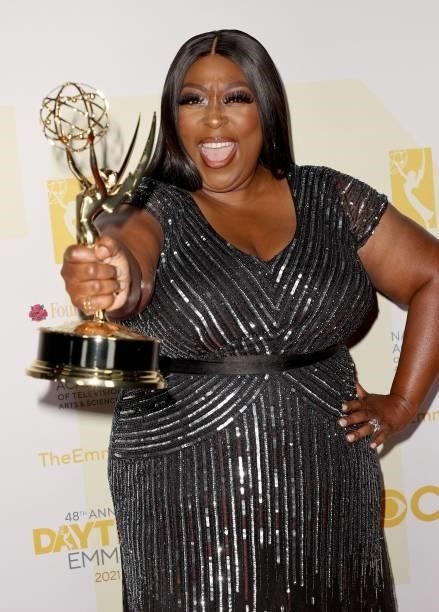 Host Loni Love attends the winners walk for the 48th Annual Daytime Emmy Awards for Lifestyle at Associated Television Int'l Studios on July 18, 2021...