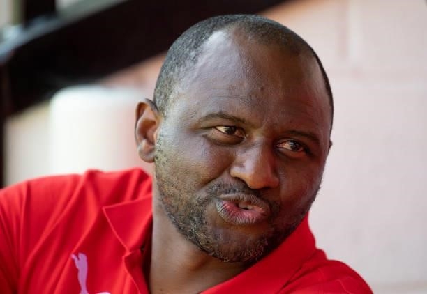Crystal Palace Manager Patrick Vieira during the Pre-Season Friendly match between Walsall and Crystal Palace at Banks' Stadium on July 17, 2021 in...
