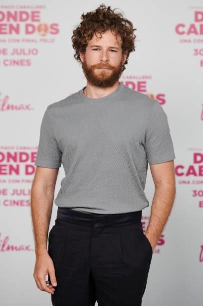 Actor Alvaro Cevantes during the photocall presentation of film 'Donde Caben Dos' on July 19, 2021 in Madrid, Spain.