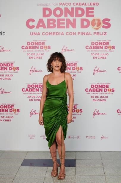 Actress Maria Leon during the photocall presentation of film 'Donde Caben Dos' on July 19, 2021 in Madrid, Spain.