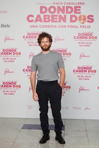Actor Alvaro Cevantes during the photocall presentation of film 'Donde Caben Dos' on July 19, 2021 in Madrid, Spain.