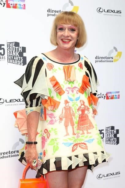 Grayson Perry attends The South Bank Sky Arts Awards at The Savoy on July 19, 2021 in London, England. The South Bank Sky Arts Awards will air on...