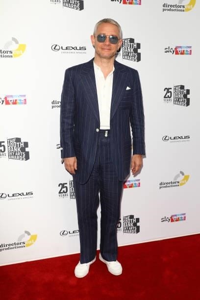 Martin Freeman attends The South Bank Sky Arts Awards at The Savoy on July 19, 2021 in London, England. The South Bank Sky Arts Awards will air on...