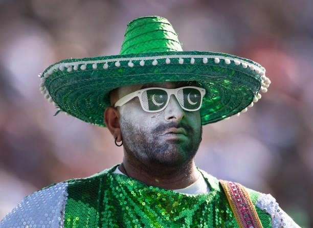 Pakistan fan during the 2nd T20I between England and Pakistan at Emerald Headingley Stadium on July 18, 2021 in Leeds, England.