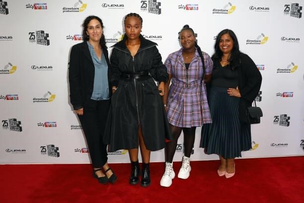 Sarah Gavron, Bukky Bakray, Afi Okaidja and Ameenah Ayub Allen attend The South Bank Sky Arts Awards at The Savoy on July 19, 2021 in London,...