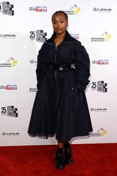Afi Okaidja and Bukky Bakray accept the Film Award for 'Rocks' attends The South Bank Sky Arts Awards at The Savoy on July 19, 2021 in London,...