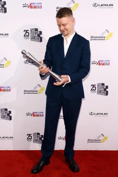 Samuel Bailey accepts The Times Breakthrough Award at The South Bank Sky Arts Awards at The Savoy on July 19, 2021 in London, England. The South Bank...