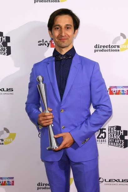 Valentine Zucchetti accepts the Dance Award The South Bank Sky Arts Awards at The Savoy on July 19, 2021 in London, England. The South Bank Sky Arts...
