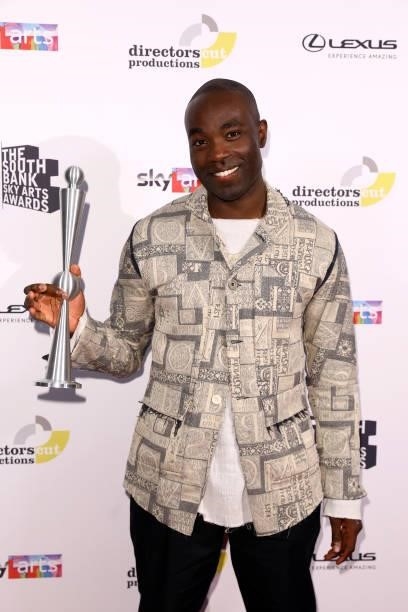 Paapa Essiedu accepts the TV Drama Award for 'I May Destroy You' at The South Bank Sky Arts Awards at The Savoy on July 19, 2021 in London, England....