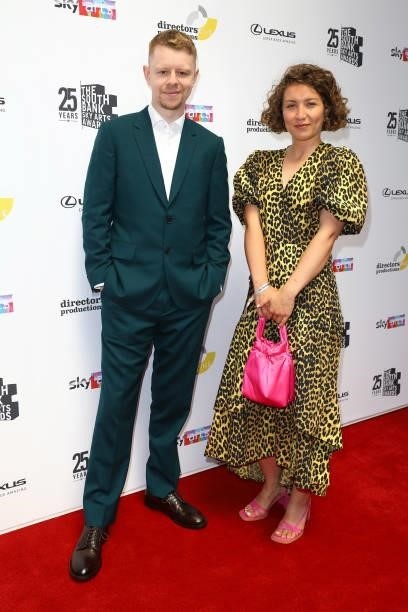 Samuel Bailey and a guest attend The South Bank Sky Arts Awards at The Savoy on July 19, 2021 in London, England. The South Bank Sky Arts Awards will...