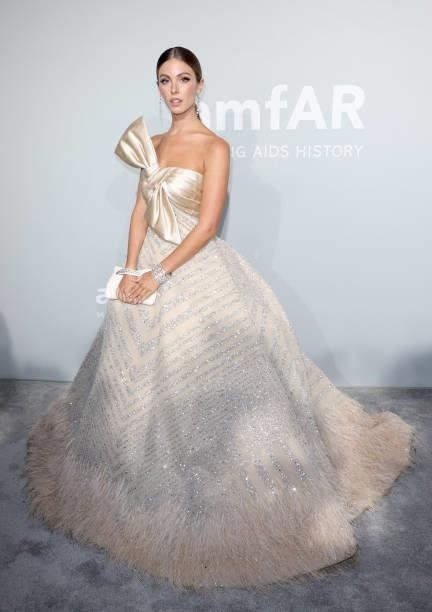 Carmella Rose attends the amfAR Cannes Gala 2021 at Villa Eilenroc on July 16, 2021 in Cap d'Antibes, France.