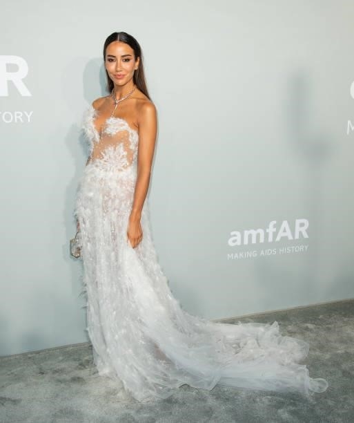 Amara Kalinic attends the amfAR Cannes Gala 2021 during the 74th Annual Cannes Film Festival at Villa Eilenroc on July 16, 2021 in Cap d'Antibes,...