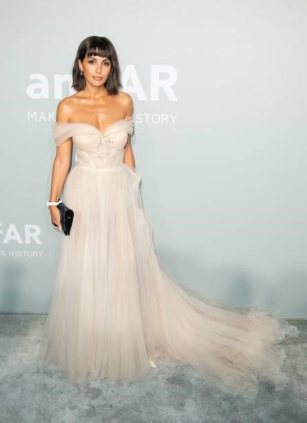 Sara Faraj attends the amfAR Cannes Gala 2021 during the 74th Annual Cannes Film Festival at Villa Eilenroc on July 16, 2021 in Cap d'Antibes, France.