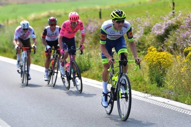 Loïc Vliegen of Belgium and Team Intermarché - Wanty - Gobert Matériaux attacks during the 42nd Tour de Wallonie 2021, Stage 1 a 185,7km stage from...