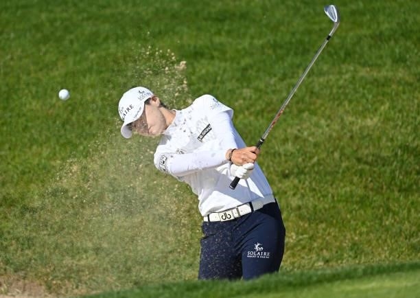 Sung Hyun Park of Korea during previews ahead of the The Amundi Evian Championship at Evian Resort Golf Club on July 20, 2021 in Evian-les-Bains,...