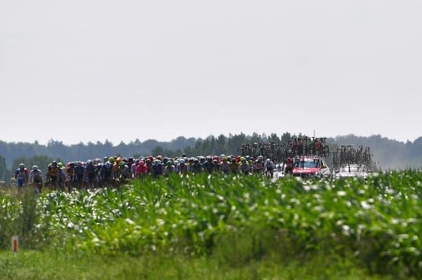 The Peloton during the 42nd Tour de Wallonie 2021, Stage 1 a 185,7km stage from Genappe to Héron 195m / #tourdewallonie / #grandprixdewallonie / on...