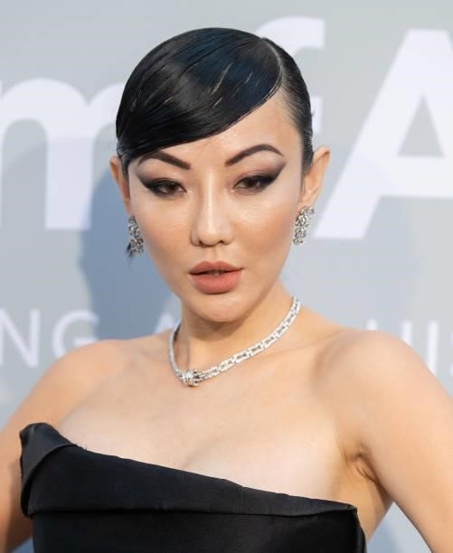 Jessica Wang attends the amfAR Cannes Gala 2021 during the 74th Annual Cannes Film Festival at Villa Eilenroc on July 16, 2021 in Cap d'Antibes,...