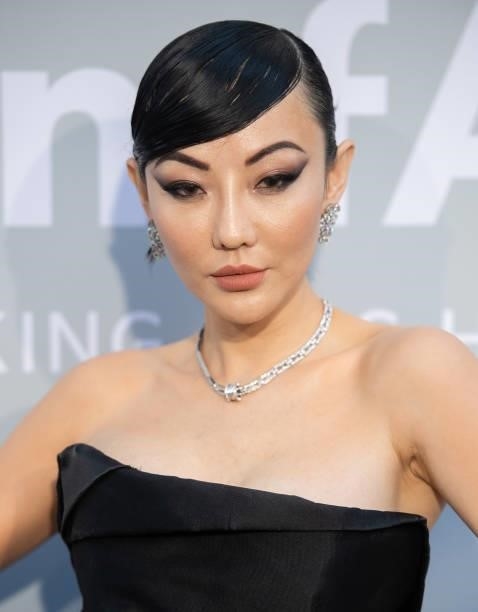 Jessica Wang attends the amfAR Cannes Gala 2021 during the 74th Annual Cannes Film Festival at Villa Eilenroc on July 16, 2021 in Cap d'Antibes,...