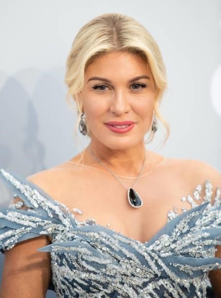 Hofit Golan attends the amfAR Cannes Gala 2021 during the 74th Annual Cannes Film Festival at Villa Eilenroc on July 16, 2021 in Cap d'Antibes,...