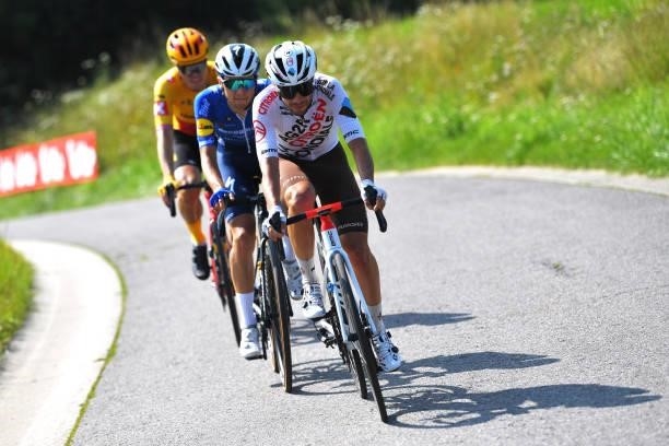 Andrea Vendrame of Italy and AG2R Citröen Team in the Breakaway during the 42nd Tour de Wallonie 2021, Stage 1 a 185,7km stage from Genappe to Héron...