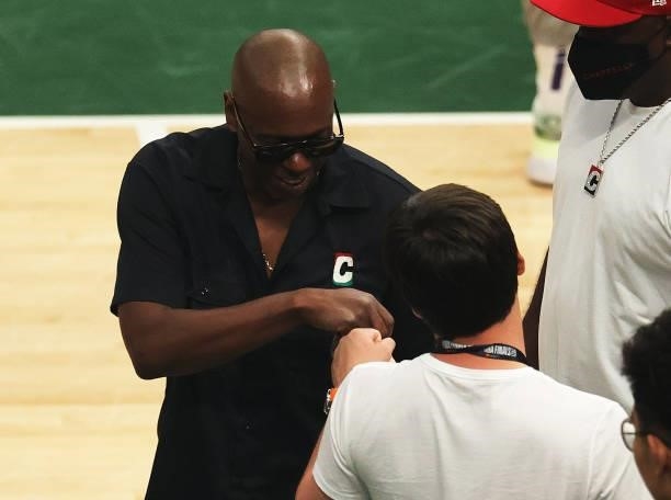 Comedian Dave Chappelle attends Game Six of the NBA Finals between the Milwaukee Bucks and the Phoenix Suns at Fiserv Forum on July 20, 2021 in...