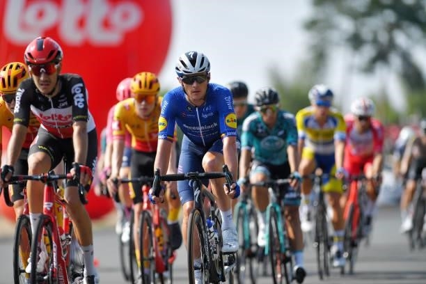 Yves Lampaert of Belgium and Team Deceuninck - Quick-Step during the 42nd Tour de Wallonie 2021 - Stage 2 a 120km stage from Zolder Circuit to Zolder...