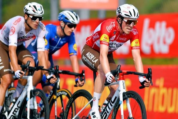 Stan Dewulf of Belgium and AG2R Citröen Team Red best young jersey during the 42nd Tour de Wallonie 2021 - Stage 2 a 120km stage from Zolder Circuit...