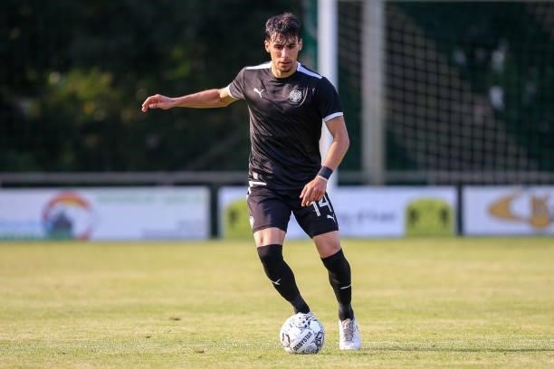 Praxitelis Vouros of OFI Crete during the Pre Season Friendly match between Fortuna Sittard and OFI Crete at Op de Hooven on July 21, 2021 in...