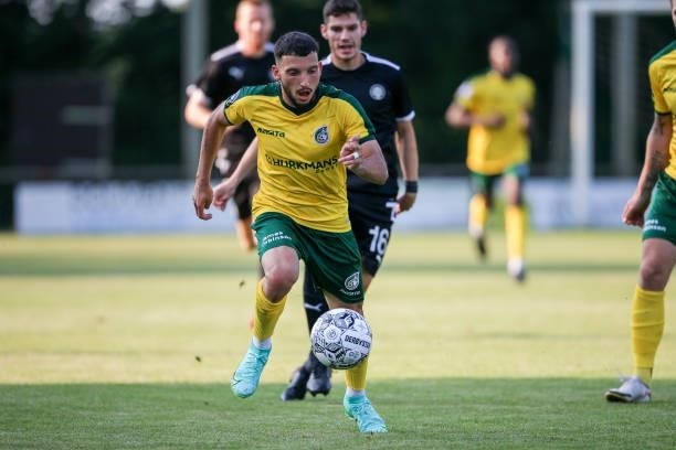 Arianit Ferati of Fortuna Sittard during the Pre Season Friendly match between Fortuna Sittard and OFI Crete at Op de Hooven on July 21, 2021 in...