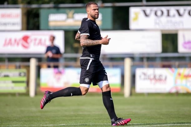 Luc Castaignos of OFI Crete during the Pre Season Friendly match between Fortuna Sittard and OFI Crete at Op de Hooven on July 21, 2021 in...