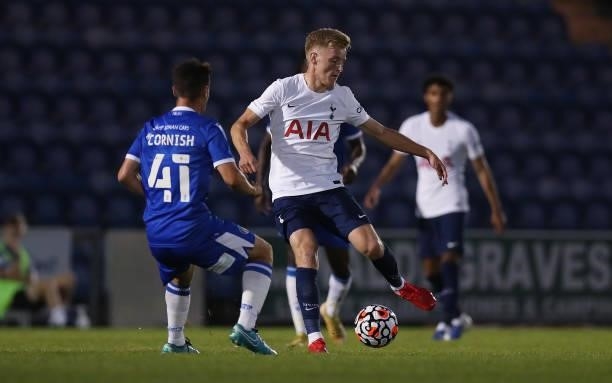 Harvey White of Tottenham Hotspur during the pre season match between Colchester United and Tottenham Hotspur at JobServe Community Stadium on July...