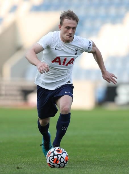 Oliver Skipp of Tottenham Hotspur during the pre season match between Colchester United and Tottenham Hotspur at JobServe Community Stadium on July...